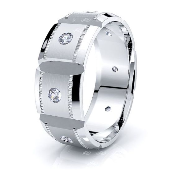 Elle Mens Diamond Wedding Band