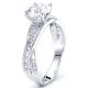 Quebec Pave Set Engagement Ring