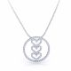 Giustina Diamond Circle Heart Pendant