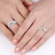 0.60 Carat 6mm Elegant Matching His and Hers Diamond Wedding Ring Set