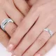 1.44 Carat Rectangular Cut 7mm His and 5mm Hers Diamond Wedding Ring Set