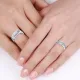 0.68 Carat Designer Cross 6mm His and Hers Diamond Wedding Ring Set