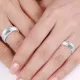 7mm Double Step Edge Matching His and Hers Wedding Band Set