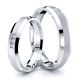 0.09 Carat 4mm Beveled Edge His and Hers Diamond Wedding Band Set