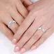0.10 Carat 5mm Fancy His and Hers Diamond Wedding Ring Set