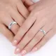 0.16 Carat 5mm Fancy Knife Edge His and Hers Diamond Wedding Band Set
