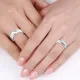 6mm V Design Matching His and Hers Wedding Band Set