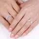 0.05 Carat 4mm Basic His and Hers Diamond Wedding Band Set