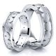 0.24 Carat 6mm Heart Design His and Hers Diamond Wedding Band Set