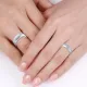 1.20 Carat 6mm Designer Modern His and Hers Diamond Wedding Band Set