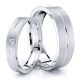 0.05 Carat Basic Designer 6mm His and 4mm Hers Diamond Wedding Ring Set