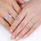 0.96 Carat Classic 6mm His and Hers Diamond Wedding Ring Set