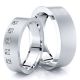 0.25 Carat Five Stone 6mm His and Hers Diamond Wedding Band Set