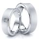 0.10 Carat Chic Basic 6mm His and Hers Diamond Wedding Ring Set