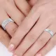 0.24 Carat Fashionable 6mm His and 4mm Hers Diamond Wedding Band Set