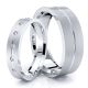 0.09 Carat Fashionable 6mm His and 4mm Hers Diamond Wedding Band Set
