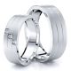 0.06 Carat Traditional Grooved 6mm His and Hers Diamond Wedding Band Set