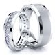 1.00 Carat Stylish 7mm His and 5mm Hers Diamond Wedding Band Set
