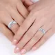 1.12 Carat Designer Fancy 7mm His and Hers Diamond Wedding Ring Set