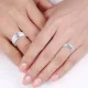 Modern Designer Matching 6mm His and Hers Wedding Band Set