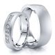 0.48 Carat Princess Cut 7mm His and 5mm Hers Diamond Wedding Band Set