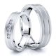 0.10 Carat Trendy Classic 5mm His and Hers Diamond Wedding Ring Set