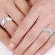 Unique Contemporary Matching 6mm His and Hers Wedding Ring Set