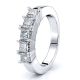 Rebecca Princess Cut Women Anniversary Wedding Ring