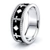 Cameron Religious Mens Hand Braided Wedding Band