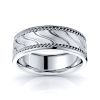 Lennox Mens Hand Braided Wedding Band