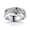 Bear Mens Hand Braided Wedding Ring