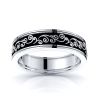 Ayla Solid 6.5mm Floral Women Wedding Ring