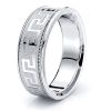Miriam 7mm Greek Key Mens Wedding Ring