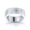 Solid 7mm Square Mens Wedding Band