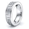Posey 7mm Greek Key Mens Wedding Ring