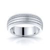 River Solid 8mm Mens Wedding Band