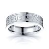 DENEME Todd Claddagh Mens Celtic Wedding Band