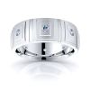 Amanda Pyramid Mens Diamond Wedding Band