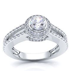 Iowa Halo Engagement Ring