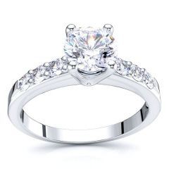 Trellis Pave Set Engagement Ring