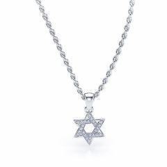Perpetua Diamond Religious Star of David Pendant