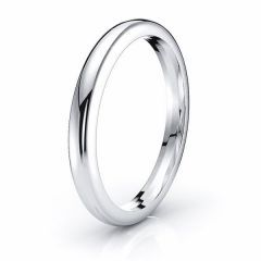 Solid Dome Comfort Fit Mens Wedding Band