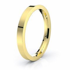 Solid Flat Comfort Fit Mens Wedding Ring