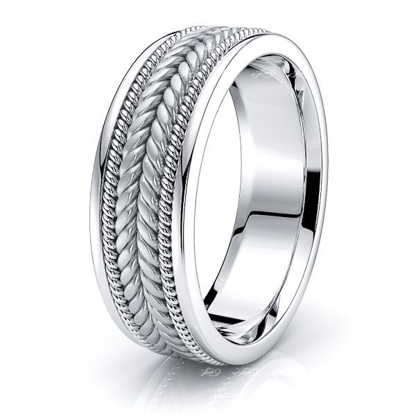 Hand Braided Wedding Rings Elijah Hand Braided Wedding Band Comfort Fit 7mm