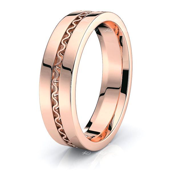 James Hand Woven Mens Wedding Band 