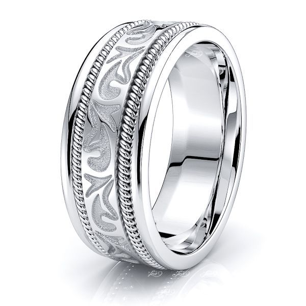 HandmadeWedding Rings Everett Antique Band Comfort 7mm