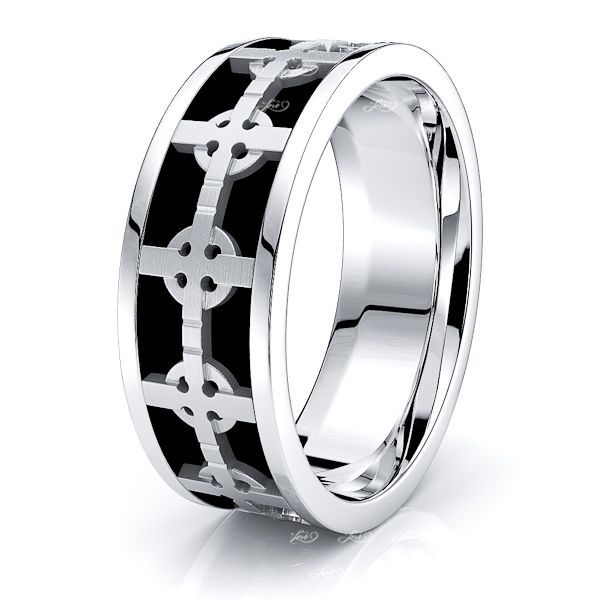 Christian Wedding Rings Ezekiel Celtic Cross Band 7mm