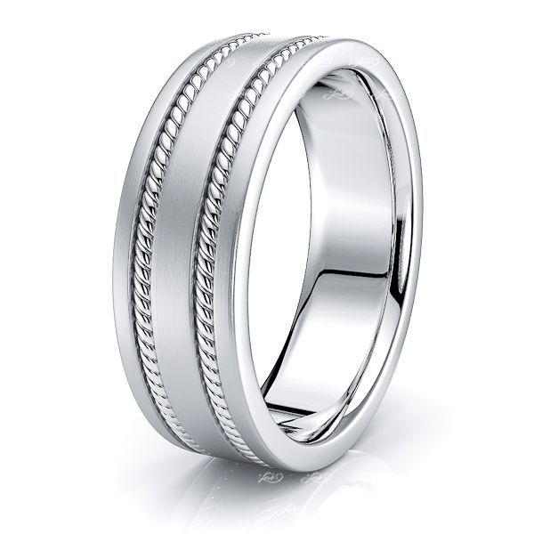 Lucius Mens Hand Braided Wedding Ring