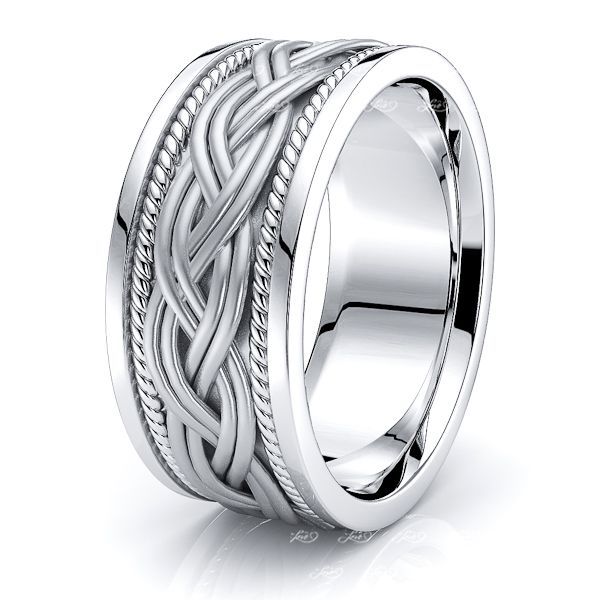 Hand Braided Wedding Rings Hendrix Woven Band Comfort 8mm