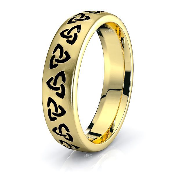 Grania Trinity Knot Mens Celtic Wedding Ring 